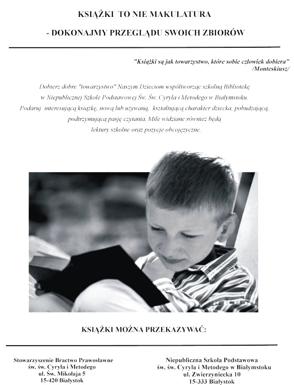 Książki to nie makulatura - dokonajmy przeglądu swoich zbiorów