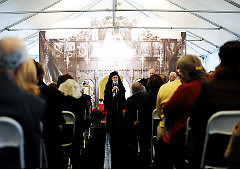 Liturgia na miejscu cerkwi zniszczonej 11 września