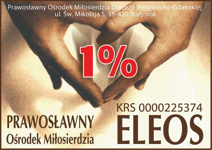 Pomóż potrzebującym - wpłać 1% na ELEOS