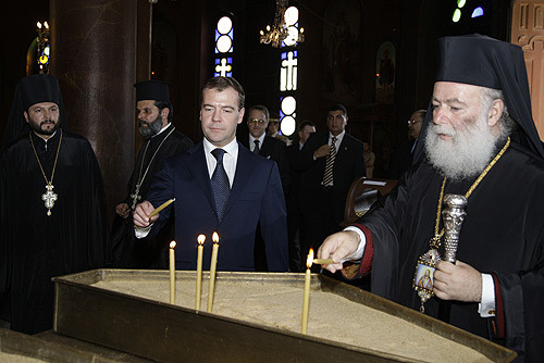 Patriarcha Teodor przyjął Dimitrija Miedwiediewa