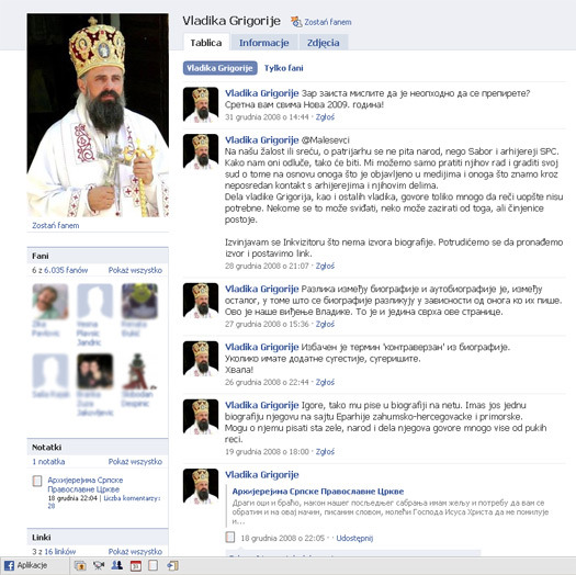 Biskupi na facebook.com