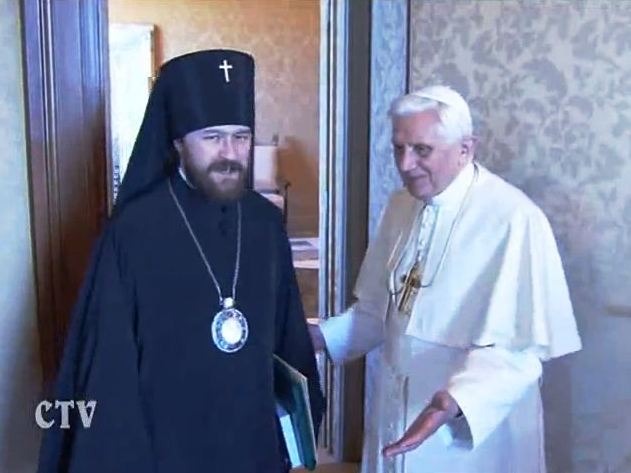 Spotkanie abp. Hilariona i papieża Benedykta XVI