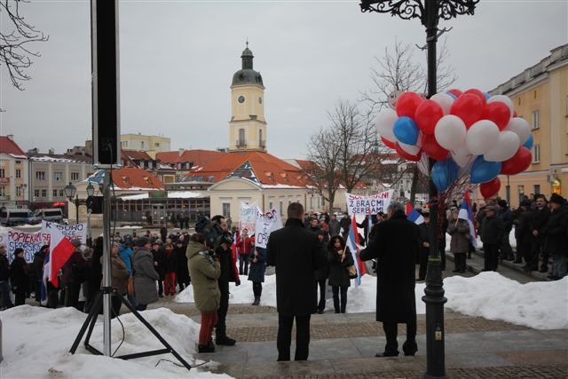 Wiec „Za serbskie Kosowo” w Białymstoku