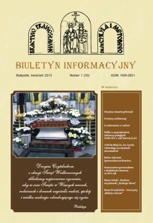 Nowy Biuletyn Informacyjny Bractwa Prawosławnego św. św. Cyryla i Metodego