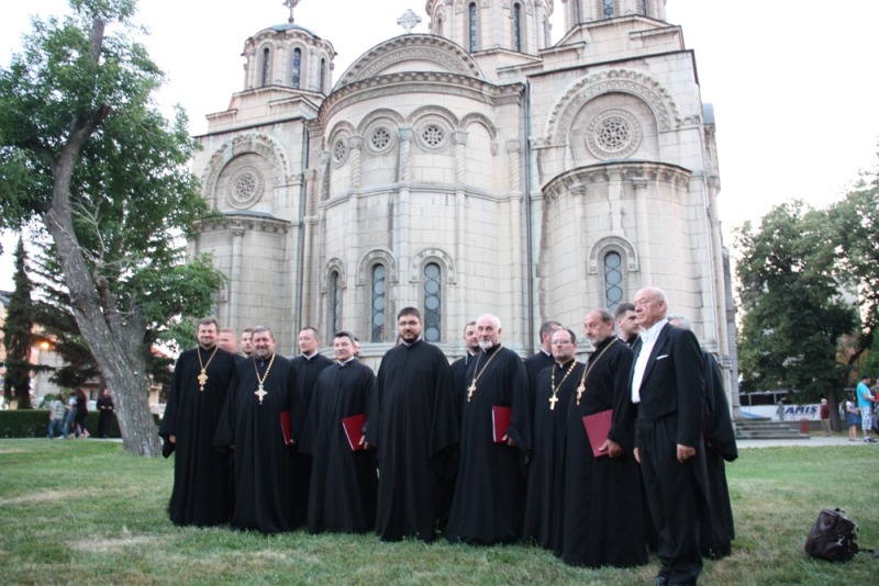 Chór duchowieństwa na festiwalu w Serbii