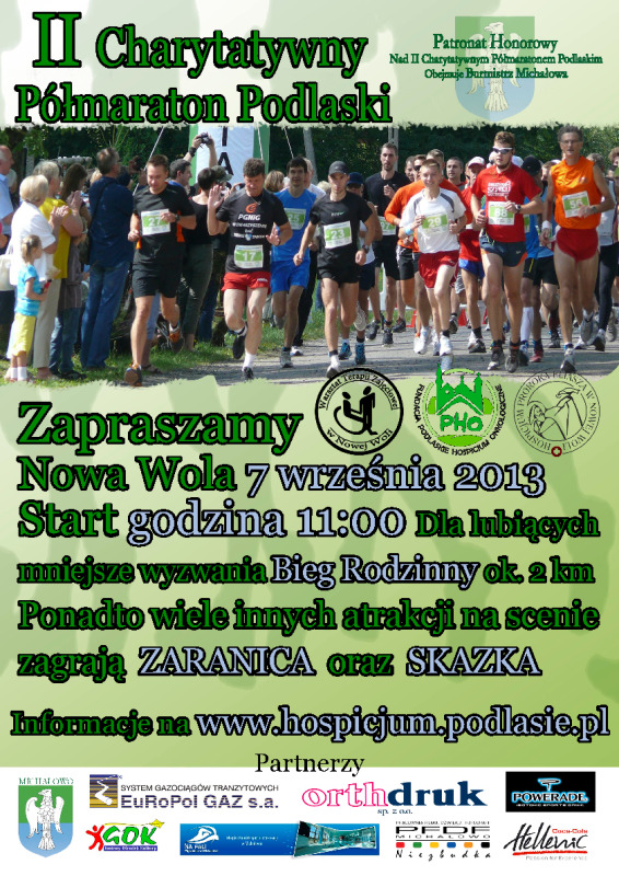 Pomysł na aktywny weekend - II Charytatywny Półmaraton Podlaski w Nowej Woli