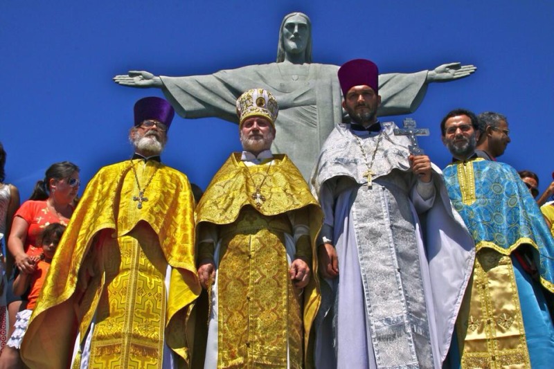 Panprawosławna Liturgia pod pomnikiem Chrystusa Zbawiciela w Rio de Janeiro