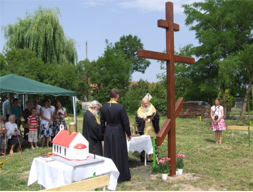 Poświęcenie placu pod budowę cerkwi w Samborzu