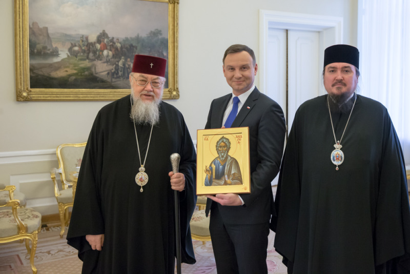 Przekazanie ikony Św. Apostoła Andrzeja Prezydentowi RP