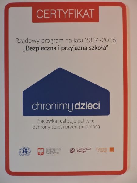 ELEOS otrzymał certyfikat Chronimy dzieci