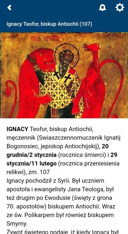 Aplikacja z Kalendarzem Cerkiewnym