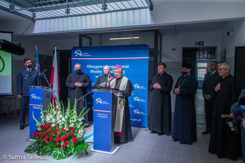 Oświęcenie nowych  budynków w Zakładzie Karnym w Stargardzie