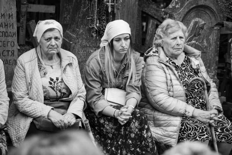 Pielgrzymi w drodze na świętą Górę Grabarkę