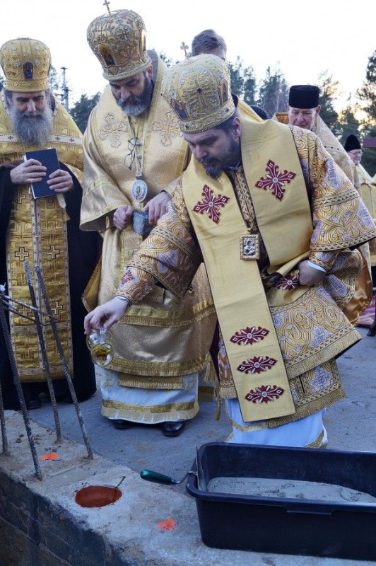 Poświęcenie kamienia węgielnego pod budowę cerkwi w Karakulach