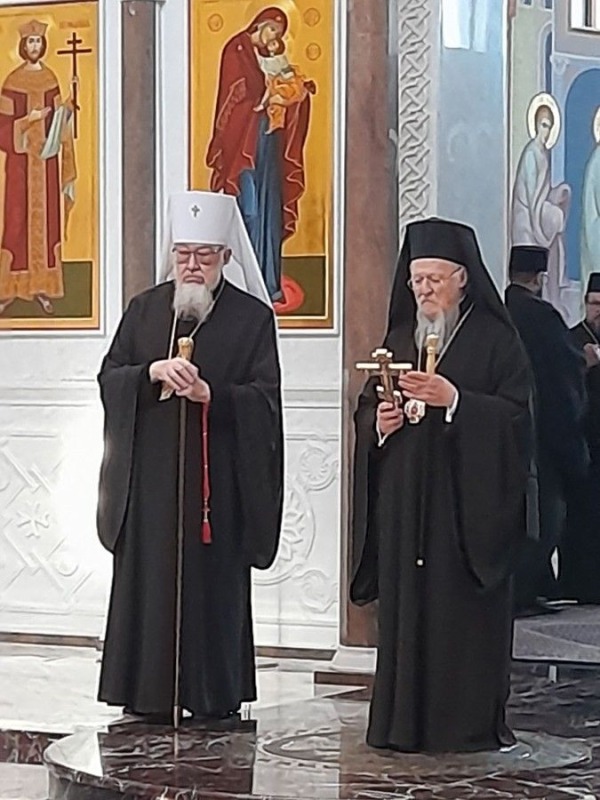 Patriarcha Bartłomiej I w warszawskiej świątyni  Hagia Sophia