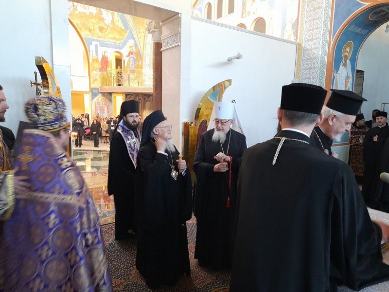 Patriarcha Bartłomiej I w warszawskiej świątyni  Hagia Sophia