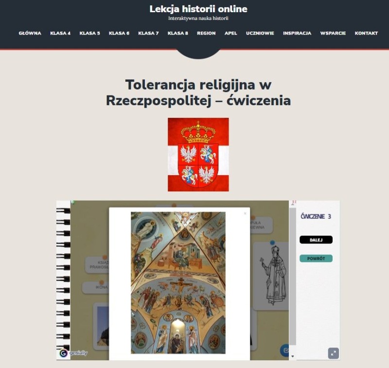 Ćwiczenia interaktywne o Cerkwi i narodowościach dawnej Rzeczypospolitej