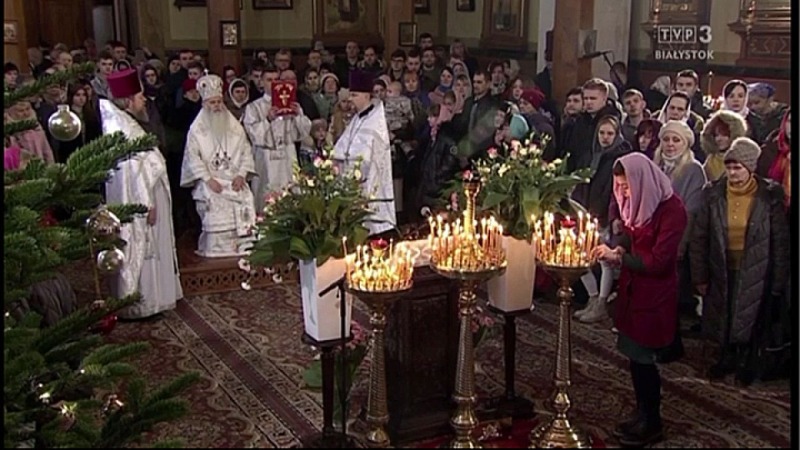 Prawosławne nabożeństwo bożonarodzeniowe z cerkwi Św. Olgi w Łodzi