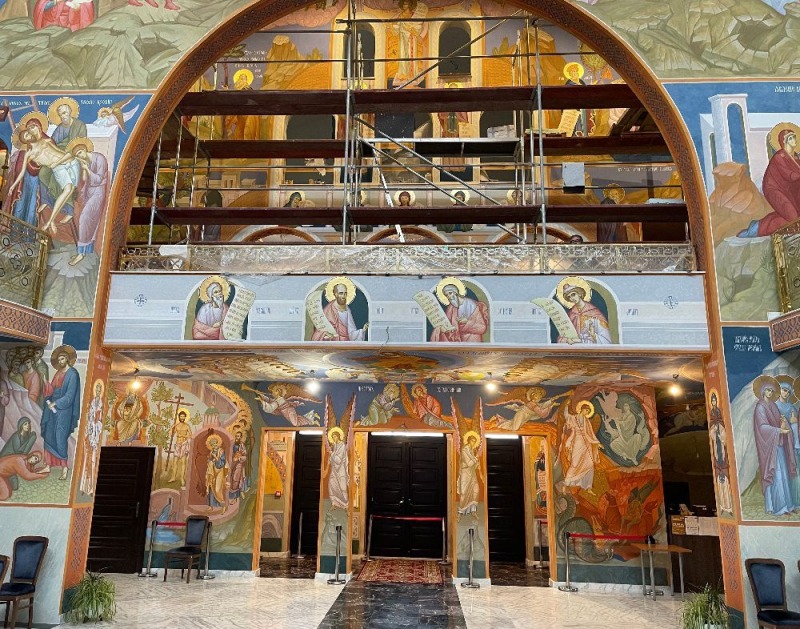 Z postępu prac wykończeniowych cerkwi Hagia Sophia