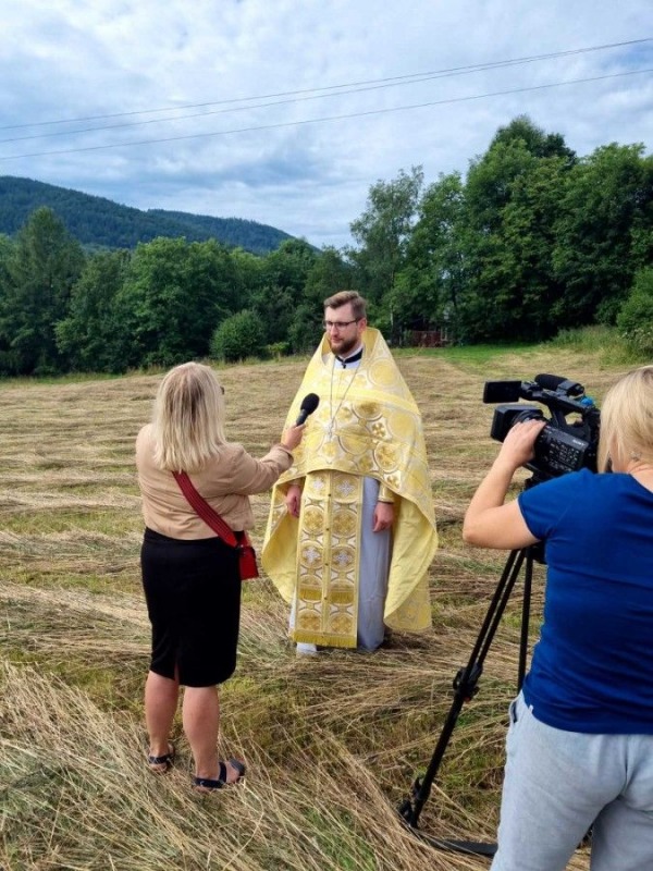 Pierwsza Liturgia Święta na działce parafii w Bielsku-Białej
