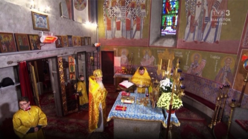 Liturgia prawosławna z cerkwi pw. Najświętszej Marii Panny w Gródku