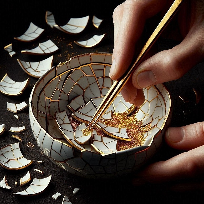 Boski Mistrz kintsugi