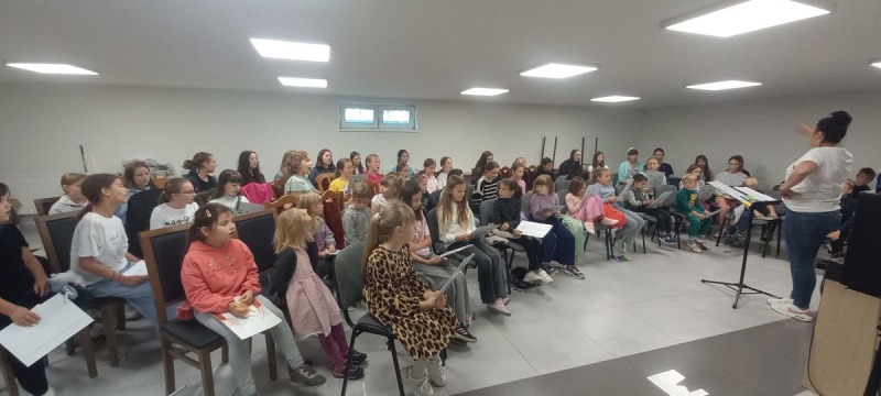 Zakończenie warsztatów śpiewu dziecięcego w Hajnówce