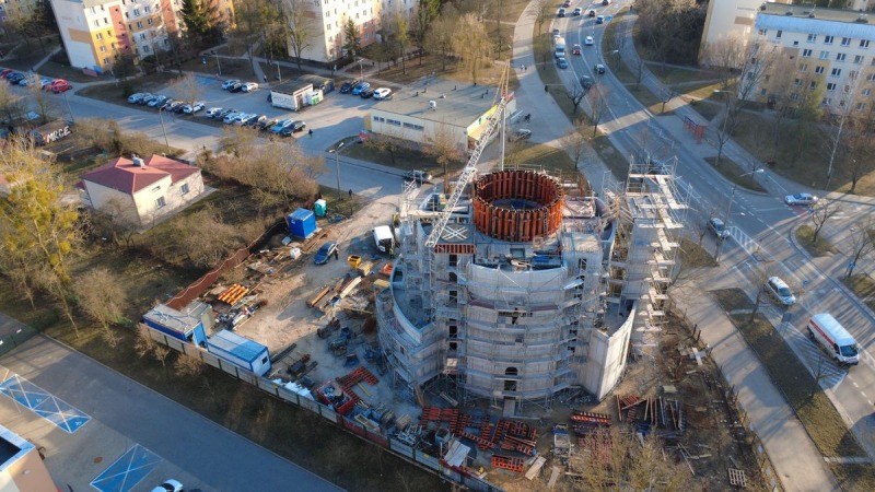 Postęp budowy cerkwi św. Atanazego Brzeskiego na Białostoczku